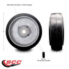 Service Caster 6" x 3" Rubber Tread on Cast Iron Keyed Drive Wheel - 20mm Bore - SCC-RSS630-20MM-KW-2SS